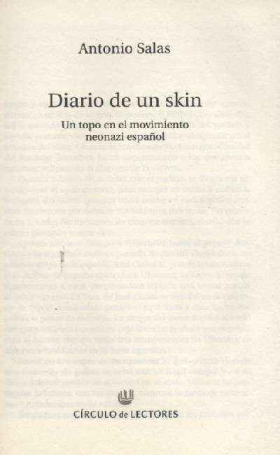DIARIO DE UN SKIN. UN TOPO EN EL MOVIMIENTO NEONAZI ESPAÑOL