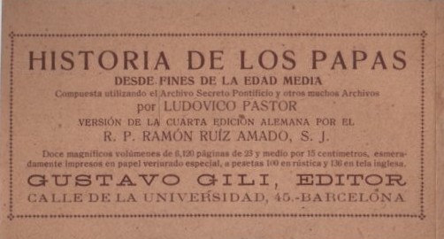 PENSIONADO DE SAN JOSE. HISTORIA DE LOS PAPAS