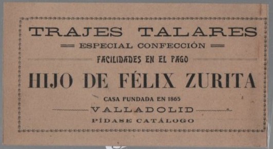 LOS TRABAJOS LITURGICOS. TRAJES TALARES