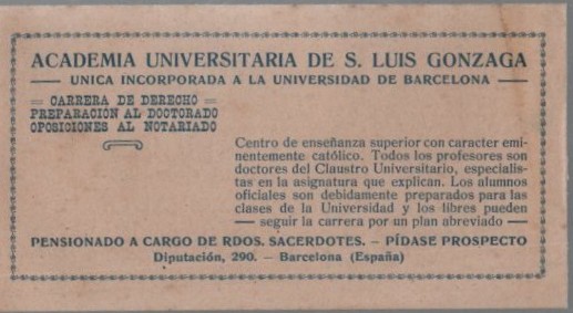 EL ARTE CATÓLICO. ACADEMIA UNIVERSITARIA DE S. LUIS GONZAGA