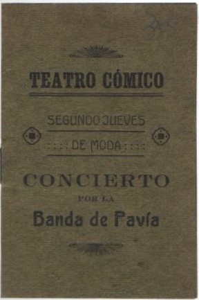 PROGRAMA TEATRO CÓMICO CONCIERTO POR LA BANDA DE PAVIA CÁDIZ