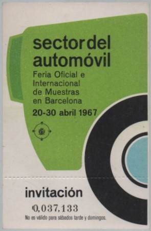 PUBLICIDAD SECTOR DEL AUTOMOVIL FERIA BARCELONA 1967