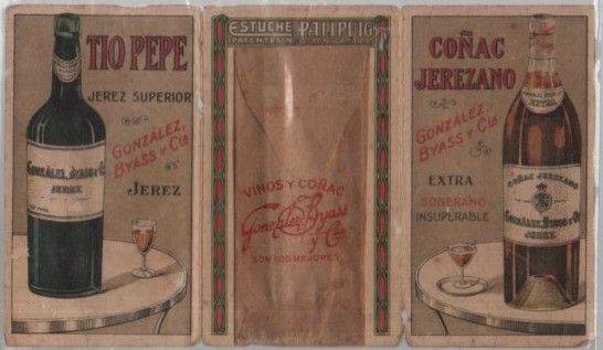 PUBLICIDAD TIO PEPE COÑAC JEREZANO ESTUCHE PALILLOS