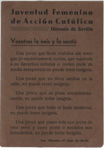 JUVENTUD FEMENINA DE ACCION CATÓLICA. DIOCESIS DE SEVILLA