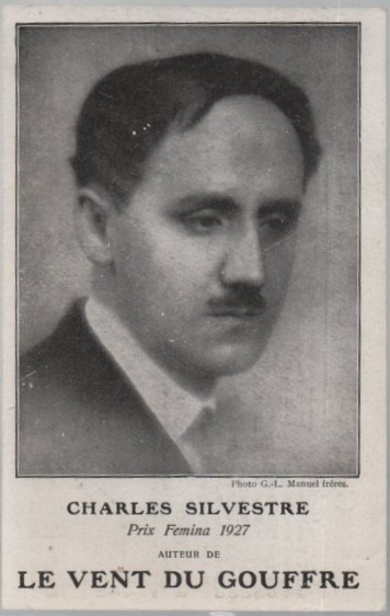 CARTE POSTALE LIBRAIRE PLON CHARLES SILVESTRE 1927 LE VENT DU GOUFFRE