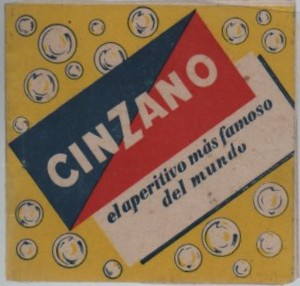 HOJITA JABONOSA CINZANO PUBLICIDAD