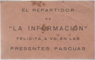 FELICITACION DEL REPARTIDOR DE LA INFORMACIÓN