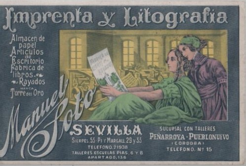 PUBLICIDAD IMPRENTA Y LITOGRAFIA MANUEL SOTO SEVILLA