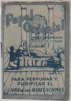PAPEL PERFUMADO ORIENTAL CON PUBLICIDAD PARA FARMACIA