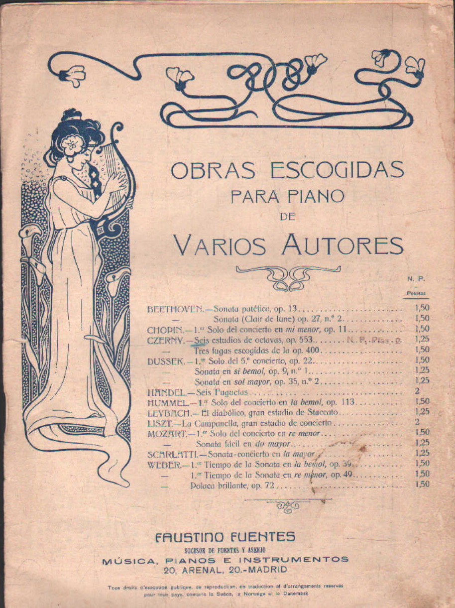 OBRAS ESCOGIDAS PARA PIANO DE VARIOS AUTORES