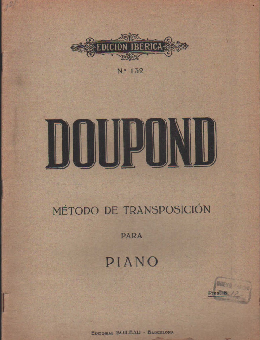 DOUPOND MÉTODO DE TRANSPOSICIÓN PARA PIANO