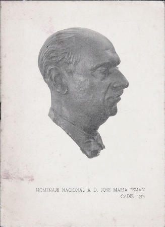 HOMENAJE NACIONAL A D. JOSE MARIA PEMAN
