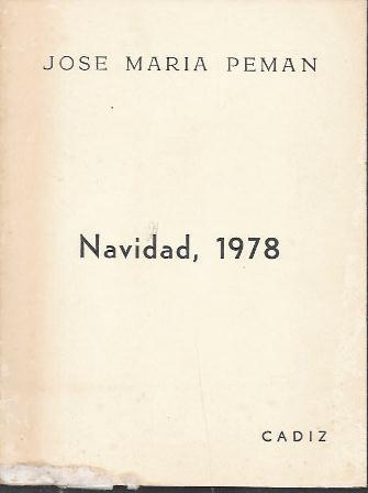 DE "NOCHE DE LEVANTE EN CALMA" - NAVIDAD 1978 - J. M. PEMAN - CADIZ