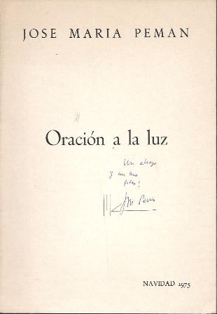 ORACION A LA LUZ - NAVIDAD 1975 - J. M. PEMAN - CADIZ