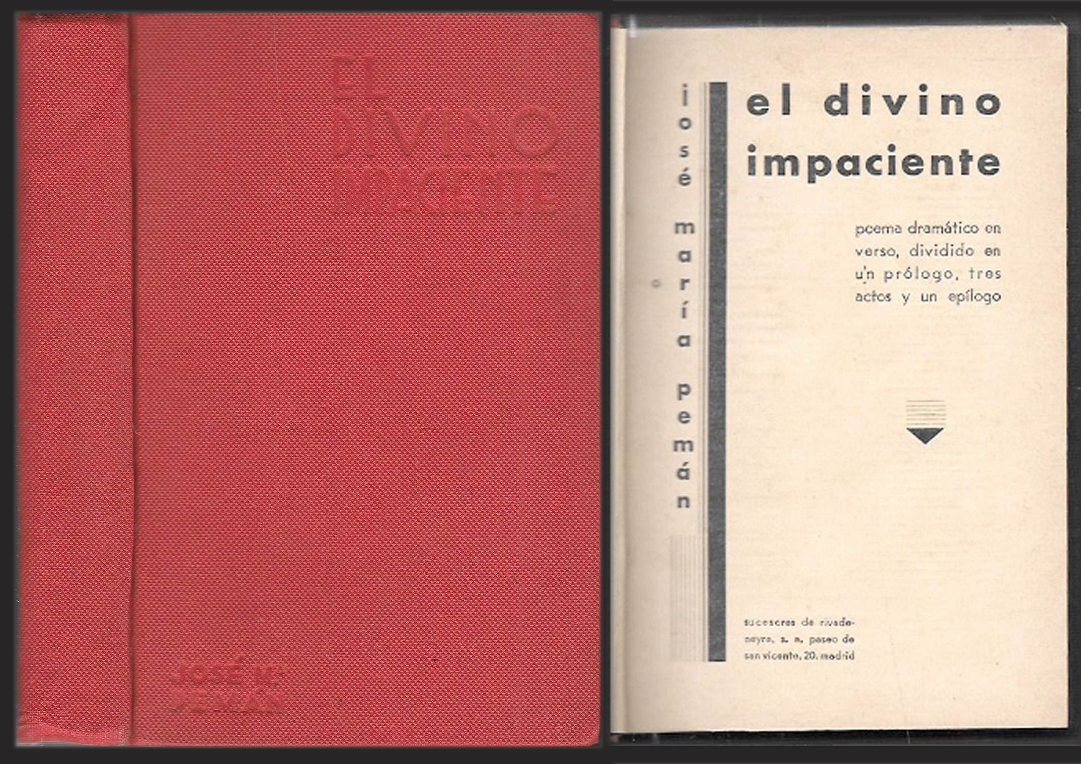EL DIVINO IMPACIENTE - POEMA DRAMATICO EN VERSO