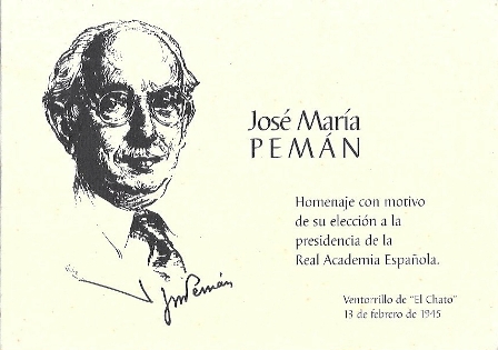 J.M. PEMAN, HOMENAJE CON MOTIVO DE SU ELECCION A LA PRESIDENCIA DE LA REAL ACADEMIA DE CADIZ