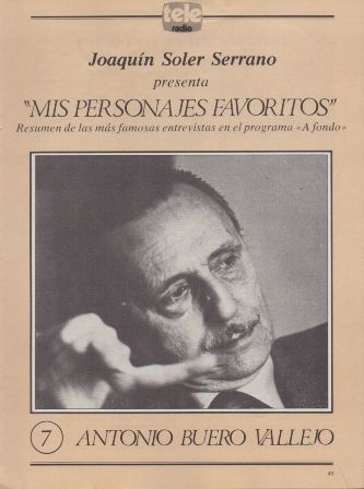 MIS PERSONAJES FAVORITOS DE A FONDO. ANTONIO BUERO VALLEJO Nº 7