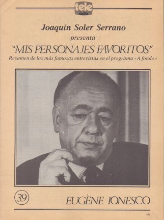 MIS PERSONAJES FAVORITOS DE A FONDO. EUGENE IONESCO Nº 39
