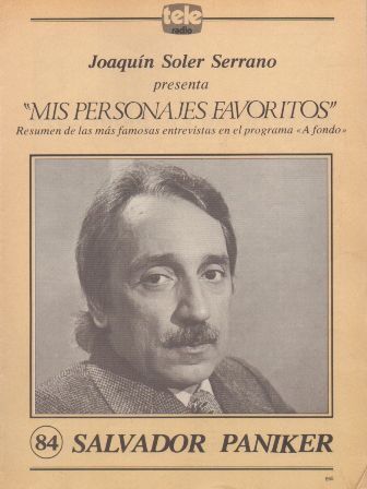 MIS PERSONAJES FAVORITOS DE A FONDO. SALVADOR PANIKER Nº 84
