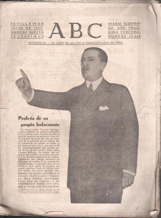 DIARIO ILUSTRADO ABC - SEVILLA 13 DE JULIO DE 1937 Nº 10.644