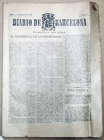 DIARIO DE BARCELONA - MARTES 11 SEPTIEMBRE DE 1928