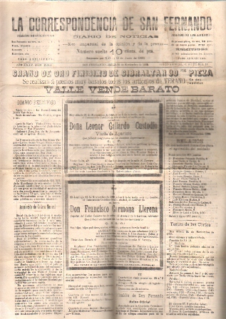 LA CORRESPONDENCIA DE SAN FERNANDO DIARIO DE NOTICIAS AÑO XXXV Nº 12501 - 21 - 6 - 1925