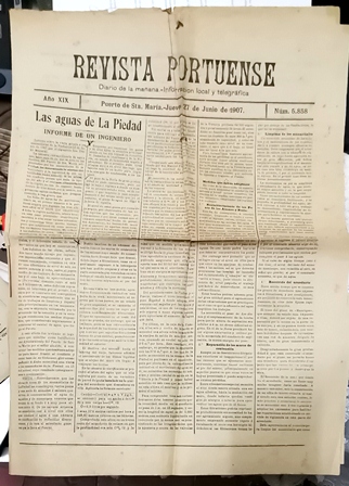 REVISTA PORTUENSE DIARIO DE LA MAÑANA - AÑO XIX - 27-6-1907 Nº 5858