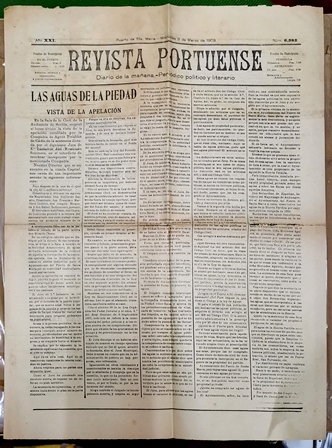 REVISTA PORTUENSE DIARIO DE LA MAÑANA - AÑO XXI - 3-3-1909 Nº 6382