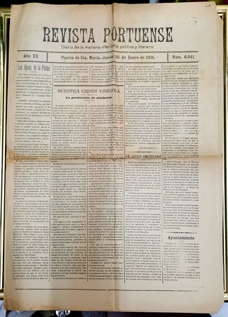 REVISTA PORTUENSE DIARIO DE LA MAÑANA - AÑO XX - 30-1-1908 Nº 6041