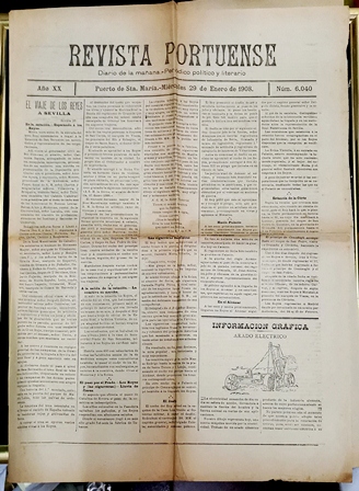 REVISTA PORTUENSE DIARIO DE LA MAÑANA - AÑO XX - 29-1-1908 Nº 6040