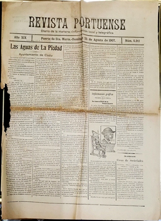REVISTA PORTUENSE DIARIO DE LA MAÑANA - AÑO XIX - 25-8-1907 Nº 5911