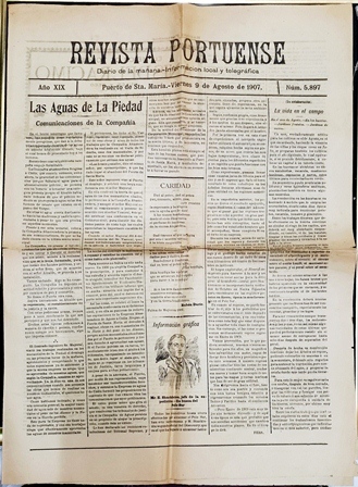 REVISTA PORTUENSE DIARIO DE LA MAÑANA - AÑO XIX - 9-8-1907 Nº 5897