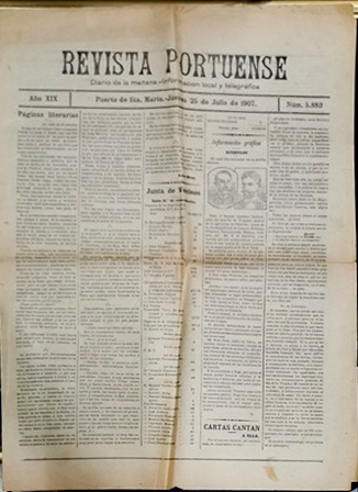 REVISTA PORTUENSE DIARIO DE LA MAÑANA - AÑO XIX - 25-7-1907 Nº 5883