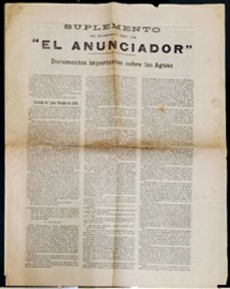 SUPLEMENTO AL NUMERO 320 DE  "EL ANUNCIADOR" CADIZ 9-8-1900
