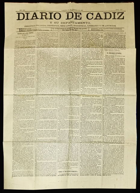 DIARIO DE CADIZ (4 PAG.) DOMINGO 23 OCTUBRE 1887 AÑO XXI Nº 7.518