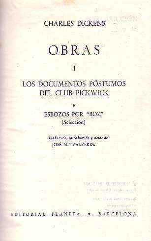 OBRAS I. CHARLES DICKENS.