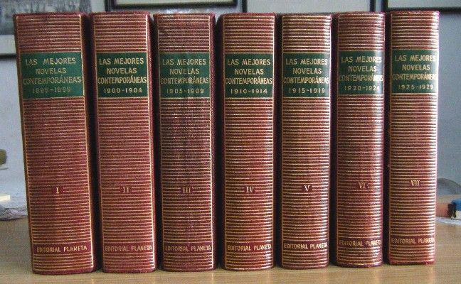 LAS MEJORES NOVELAS CONTEMPORANEAS. 1895-1929. 7 TOMOS.