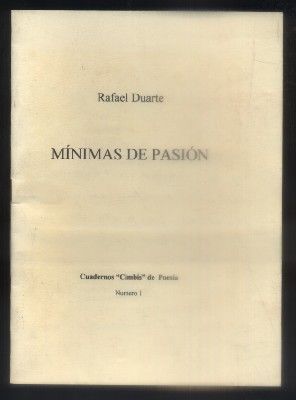 MINIMAS DE PASION. CUADERNOS CIMBIS DE POESIA Nº 1.