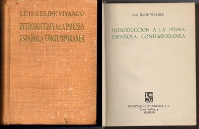 INTRODUCCION A LA POESIA ESPAÑOLA CONTEMPORANEA.