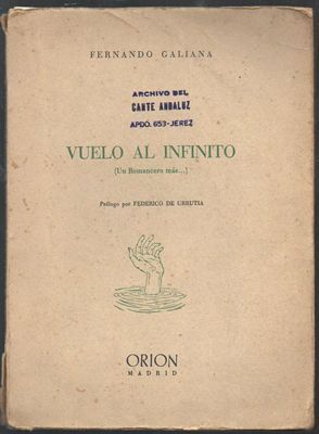 VUELO AL INFINITO. (UN ROMANCERO MAS…).