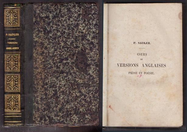 COURS DE VERSIONS ANGLAISES PROSE ET POESIE.