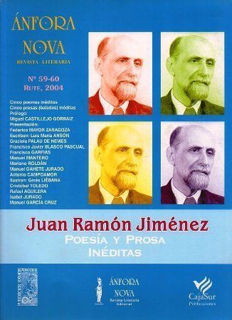 REVISTA ANFORA NOVA Nº 59-60 RUTE, 2004 - JUAN RAMON JIMENEZ POESIA Y PROSA INEDITAS