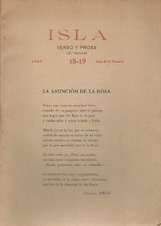 REVISTA ISLA - VERSO Y POESIA (2ª EPOCA) 18-19 AÑO 1939