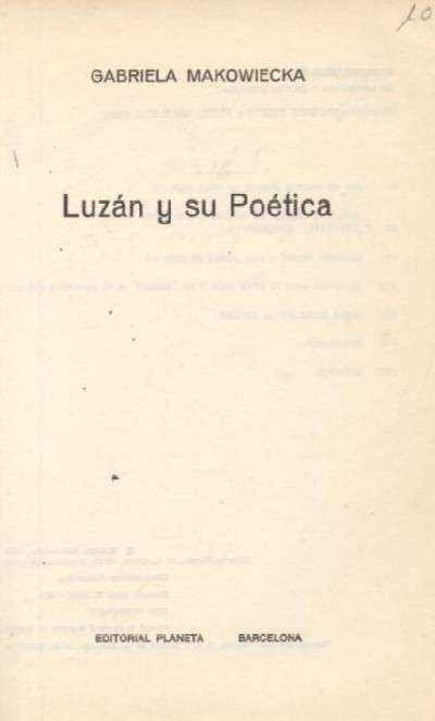 LUZAN Y SU POETICA