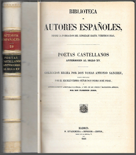 BIBLIOTECA DE AUTORES ESPAÑOLES POETAS ESPAÑOLES ANTERIORES AL SIGLO XV