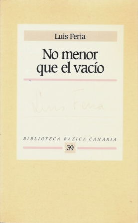NO MENOR QUE EL VACIO - BIBLIOTECA BASICA CANARIA Nº  39
