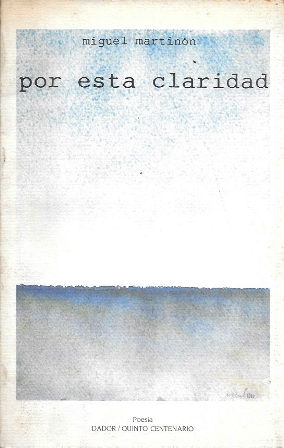 POR ESTA CLARIDAD - POESIA DADOR/QUINTO CENTENARIO