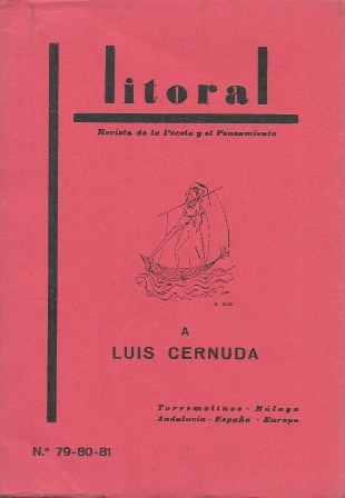 REVISTA LITORAL Nº 79, 80, 81 A LUIS CERNUDA AÑO 1978