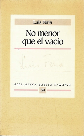 NO MENOR QUE EL VACIO - BIBLIOTECA BASICA CANARIA Nº  39