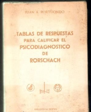 TABLAS DE RESPUESTAS PARA CALIFICAR EL PSICODIAGNOSTICO DE RORSCHACH.